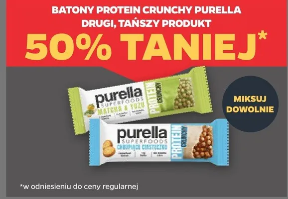 Batoń protein crunchy różne rodzaje promocja w Netto