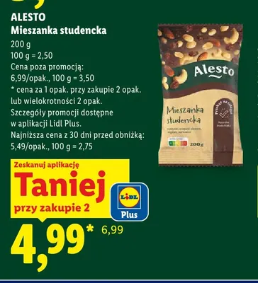 Mieszanka studencka Alesto promocja w Lidl