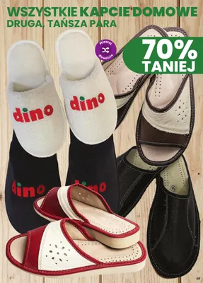 Kapcie domowe promocja w Dino