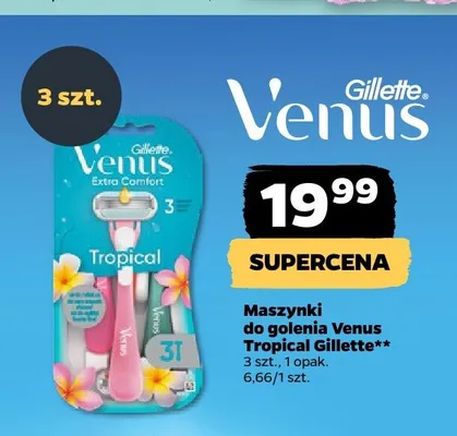 Maszynki do golenia Gillette Venus Tropical 3-pak promocja w Netto