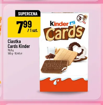 Ciastka Cards Kinder promocja w POLOmarket