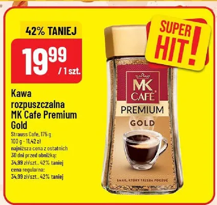 Kawa rozpuszczalna MK Cafe Premium Gold promocja w POLOmarket