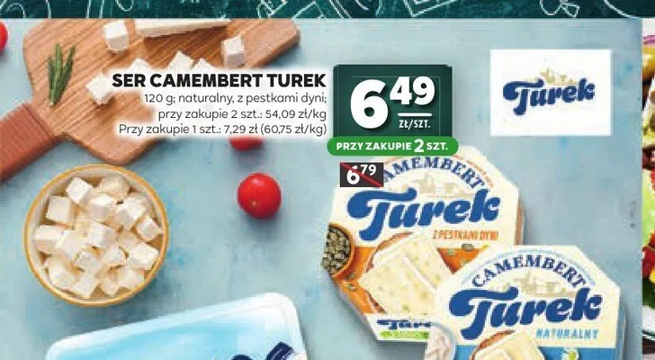 Ser Camembert Turek z pestkami dyni promocja w Stokrotka