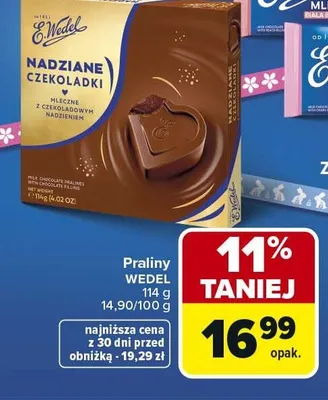 Praliny Wedel nadziane czekoladki  promocja w Carrefour Market