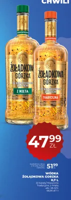Wódka Żołądkowa Gorzka z 22-karatowym złotem z miętą promocja w Duży Ben