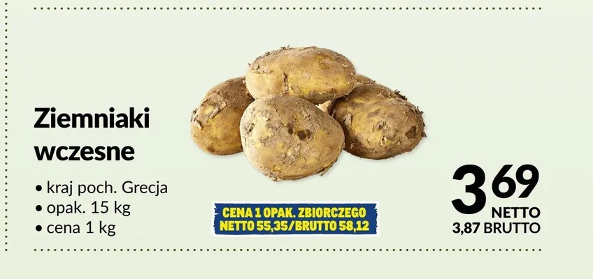 Ziemniaki wczesne Grecja promocja w Makro