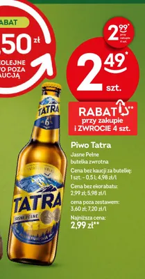 Piwo Tatra promocja w Żabka