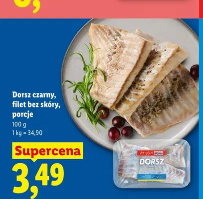 Dorsz czarny filet bez skóry porcje Targ Rybny Lidla promocja w Lidl
