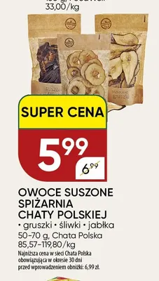 Jabłka suszone Spiżarnia Chaty Polskiej promocja w Chata Polska