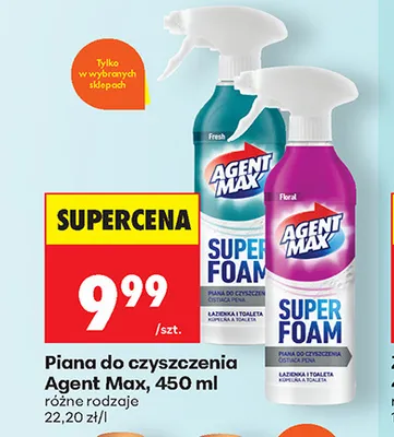 Piana do czyszczenia Agent Max Fresh promocja w Biedronka