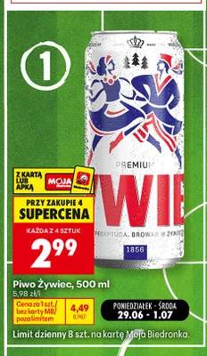 Piwo Żywiec Premium promocja w Biedronka