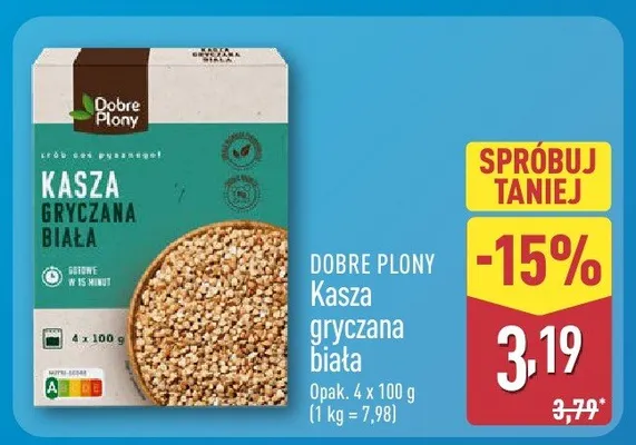Kasza gryczana biała promocja w Aldi
