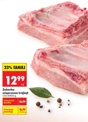 Żeberka wieprzowe trójkąt promocja w Biedronka