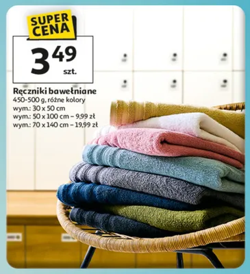 Ręczniki bawełniane 30x50cm promocja w Auchan