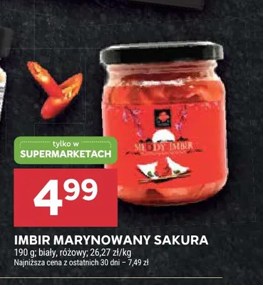 Imbir marynowany biały Sakura promocja w Stokrotka