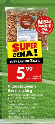 Orzeszki ziemne Bakalia solone promocja w Twój Market