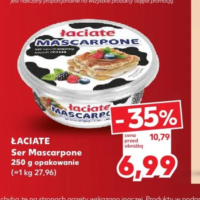 Ser Mascarpone Łaciate promocja w Kaufland