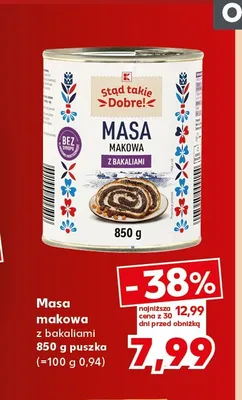 Masa makowa z bakaliami Stąd takie Dobre! promocja w Kaufland