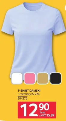 T-shirt damski, rozmiary S-XXL promocja w Selgros