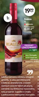 Wino czerwone Realeza półsłodkie promocja w Żabka