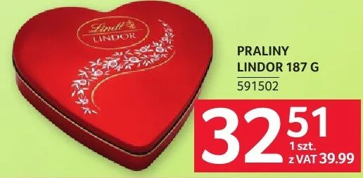 Praliny Lindor 187 g promocja w Selgros