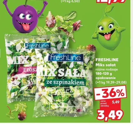 Miks sałat rukola Freshline promocja w Kaufland
