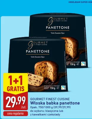 Babka panettone z kawałkami czekolady promocja w Aldi