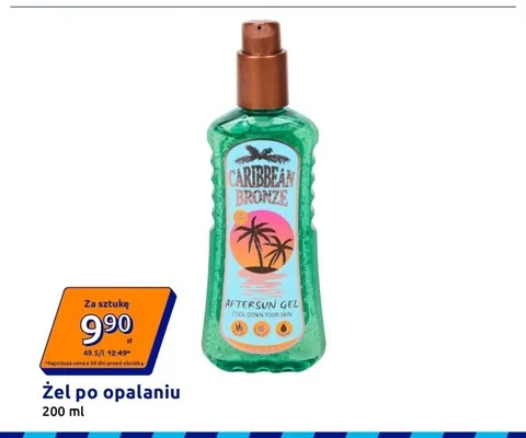 Żel po opalaniu Caribbean Bronze promocja w Action