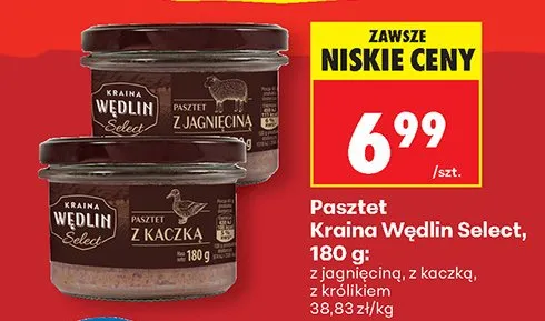 Pasztet z kaczką Kraina Wędlin Select promocja w Biedronka