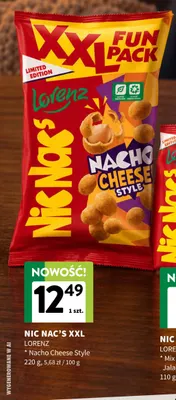 Orzeszki Nic Nac's XXL Nacho Cheese Style Lorenz promocja w Intermarche