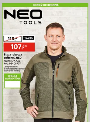Bluza robocza softshell NEO promocja w Leroy Merlin