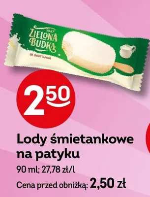 Lody śmietankowe na patyku promocja w Żabka
