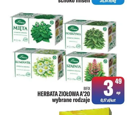 Herbata ziołowa Bifix promocja w Tomi Markt