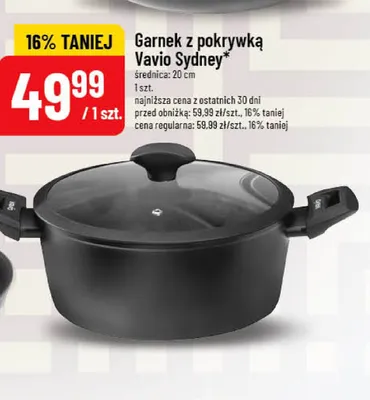 Garnek z pokrywką Vavio Sydney 20 cm promocja w POLOmarket