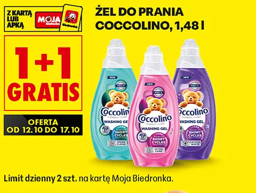 Żel do prania Coccolino Wonder Wash Speed Clean promocja w Biedronka