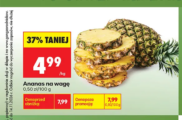 Ananas promocja w Biedronka