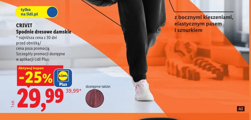 Spodnie dresowe damskie Crivit promocja w Lidl