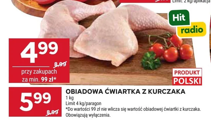 Ćwiartka z kurczaka obiadowa promocja w Stokrotka