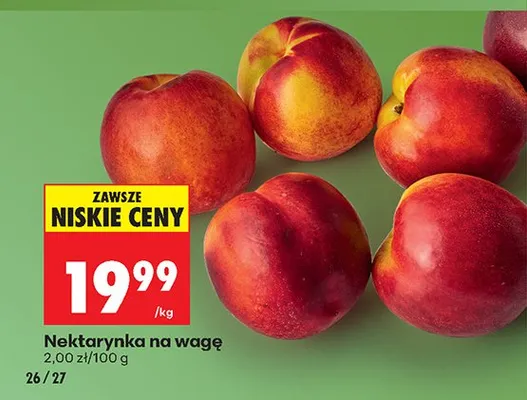 Nektarynka na wagę promocja w Biedronka