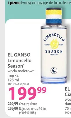 Woda toaletowa męska El Ganso Limoncello Season promocja w Hebe