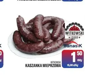 Kaszanka wieprzowa Witkowski promocja w Tomi Markt