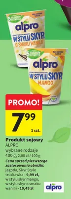Produkt sojowy Alpro promocja w Intermarche