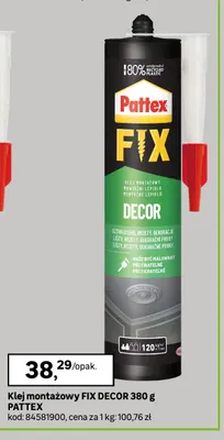 Klej montażowy Fix Decor Pattex promocja w Leroy Merlin
