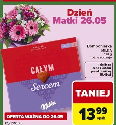 Bombonierka Milka promocja w Carrefour Express