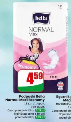 Podpaski Normal Maxi Economy promocja w Dino