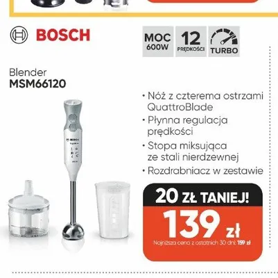 Blender BOSCH MSM66120 promocja w Max Elektro