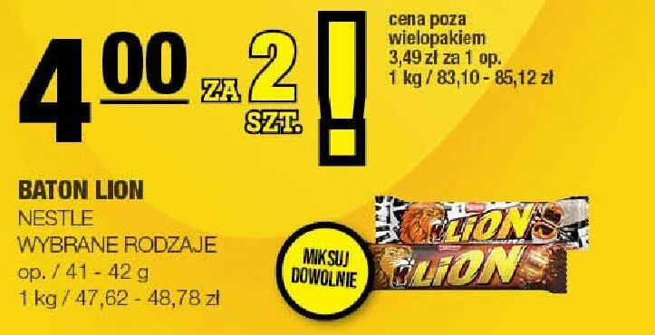 Baton Lion Nestle promocja w SPAR