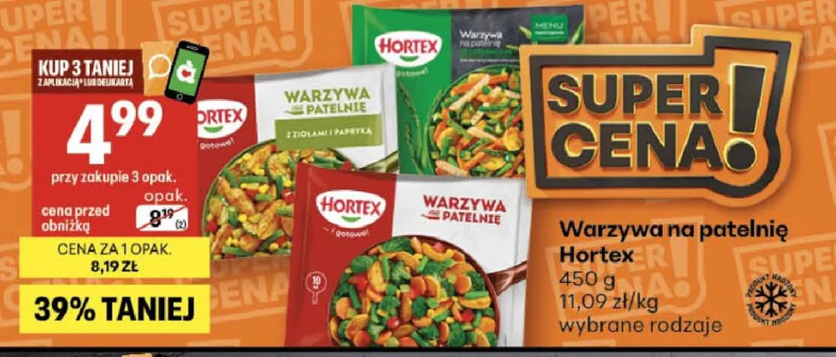 Warzywa na patelnię Hortex promocja w Delikatesy Centrum