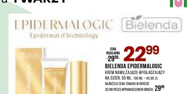 Krem nawilżająco-wygładzający na dzień Bielenda Epidermalogic promocja w Drogerie Natura