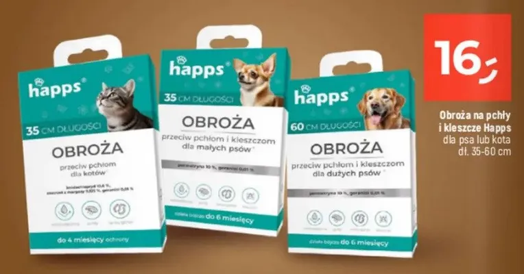 Obroża na pchły i kleszcze dla psa dł. 35cm promocja w Dealz